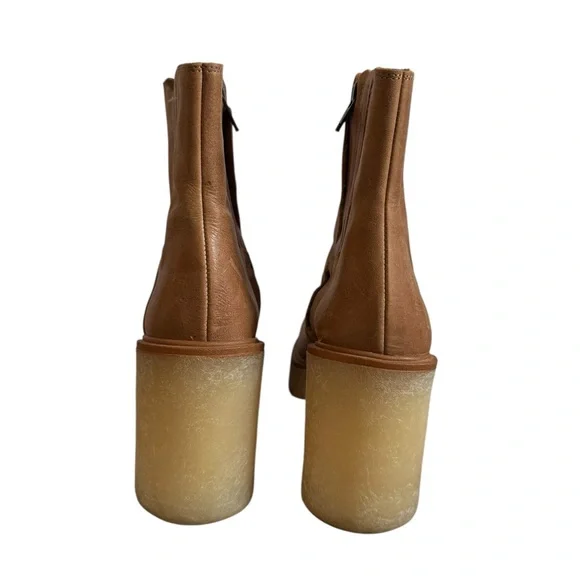 Free People James Chelsea Heeled Boots in Tan Leather size 39 EUC - Picture 5 of 8